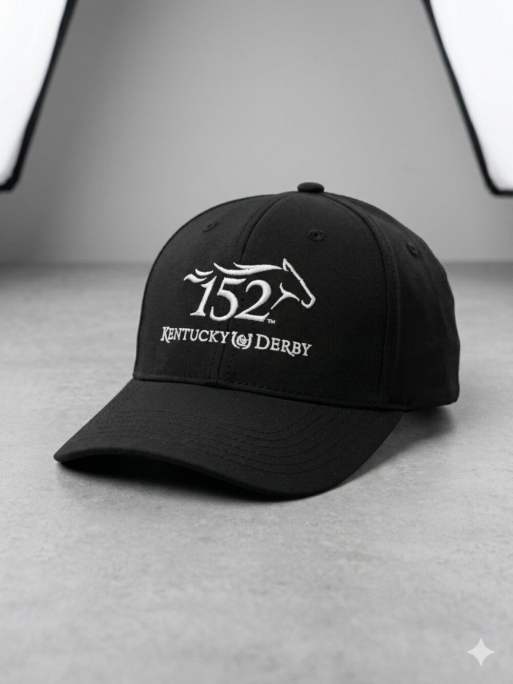 NWT Official 152nd Kentucky Derby Ahead Frio Black Performance Adjustable Hat